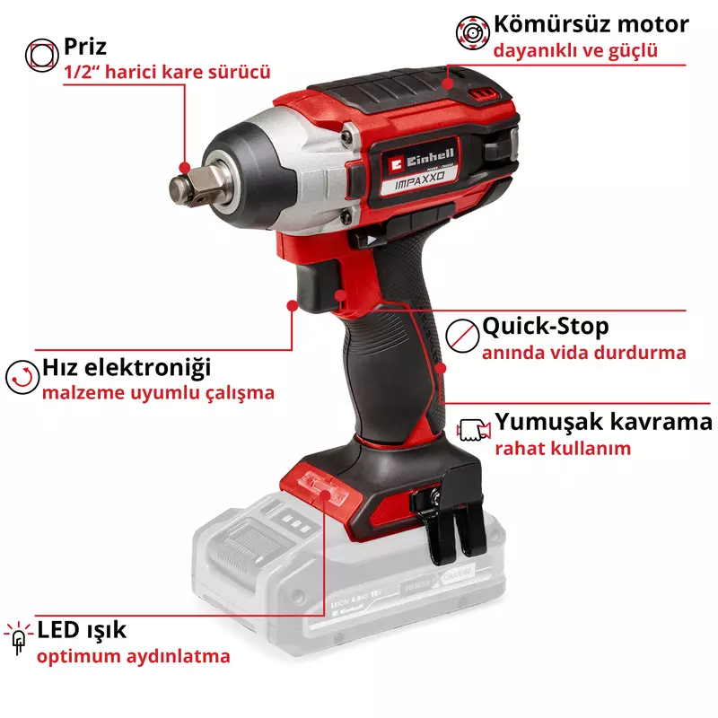 Einhell%20%20IMPAXXO%2018/230%20Akülü%20Profesyonel%20%20Darbeli%20Somun%20Sıkma