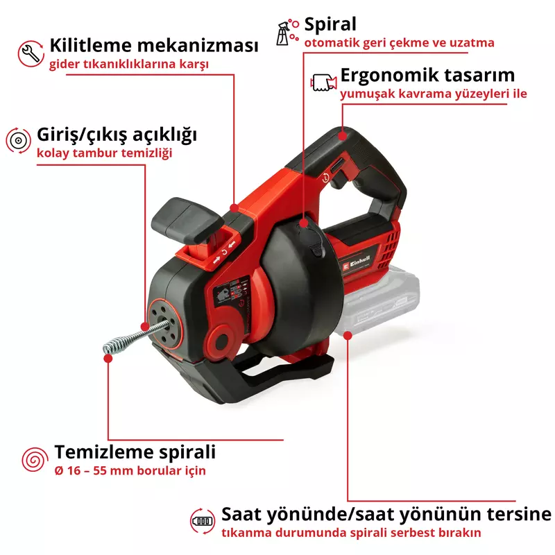 Einhell%20TE-DA%2018/760%20Li%20Solo%20Akülü%20Boru%20Temizleme%20