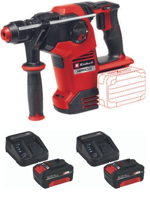 Einhell%20Herocco%2036/28%20Akülü%20Pnömatik%20Darbeli%20Kırıcı%20Delici%202x4.0ah%20Starter%20Kit%20Çantalı%20Set