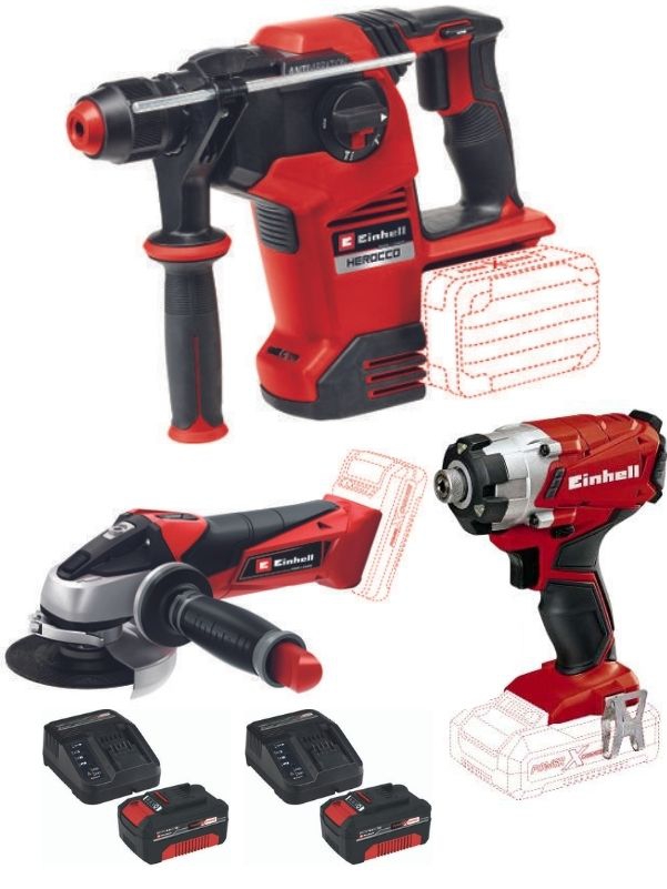 Einhell%20Herocco%2036/28%2036V%20Kırıcı%20Delici%20Te-ci%2018/1%20Vidalama%20TE-AG%2018/115%20Avuç%20Taşlama%202X4.0AH%20Set