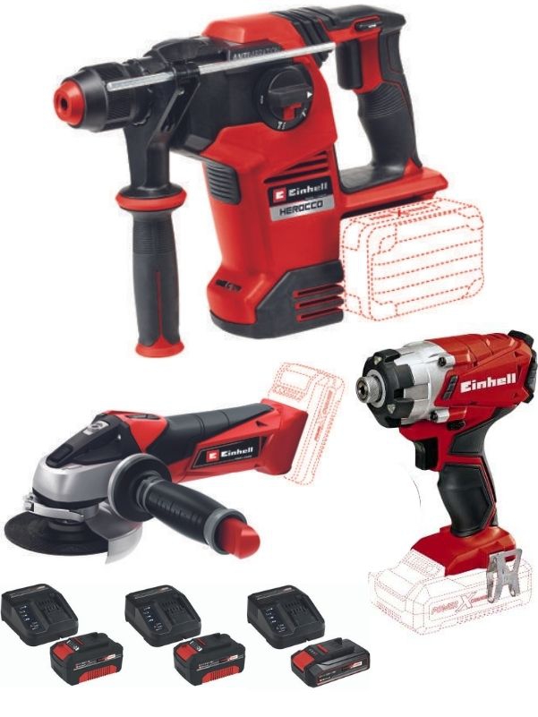 Einhell%20Herocco%2036/28%2036V%20Kırıcı%20Delici%20Te-ci%2018/1%20li%20Vidalama%20TE-AG%2018/115%20Taşlama%202X4.0+2.5ah%20Set