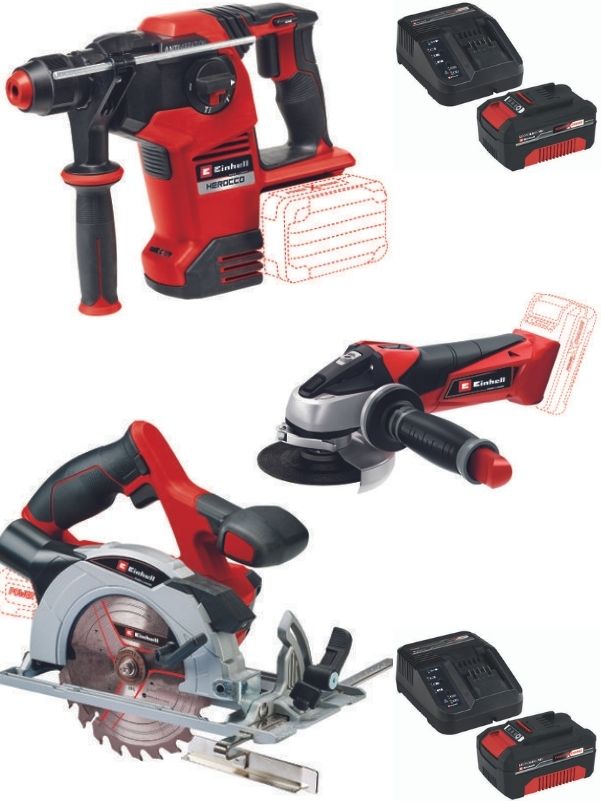 Einhell%20Herocco%2036/28%2036V%20Kırıcı%20Delici%20TE-CS%2018/150%20li%20Daire%20Testere%20TE-AG%2018/115%20Taşlama%20Makinesi%202X4.0ah%20Akülü%20Set