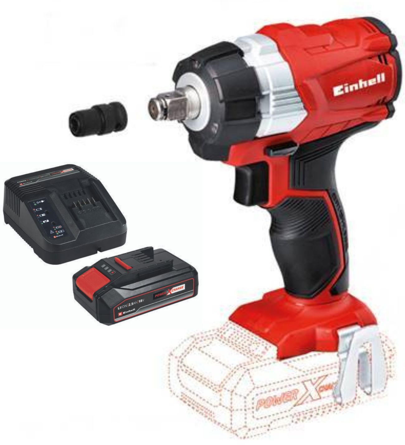 Einhell%20TE-CW%2018%20Li%20BL%20Akülü%20Darbeli%20Somun%20Sıkm%20Vidalama%201x2.5ah%20starter%20kit