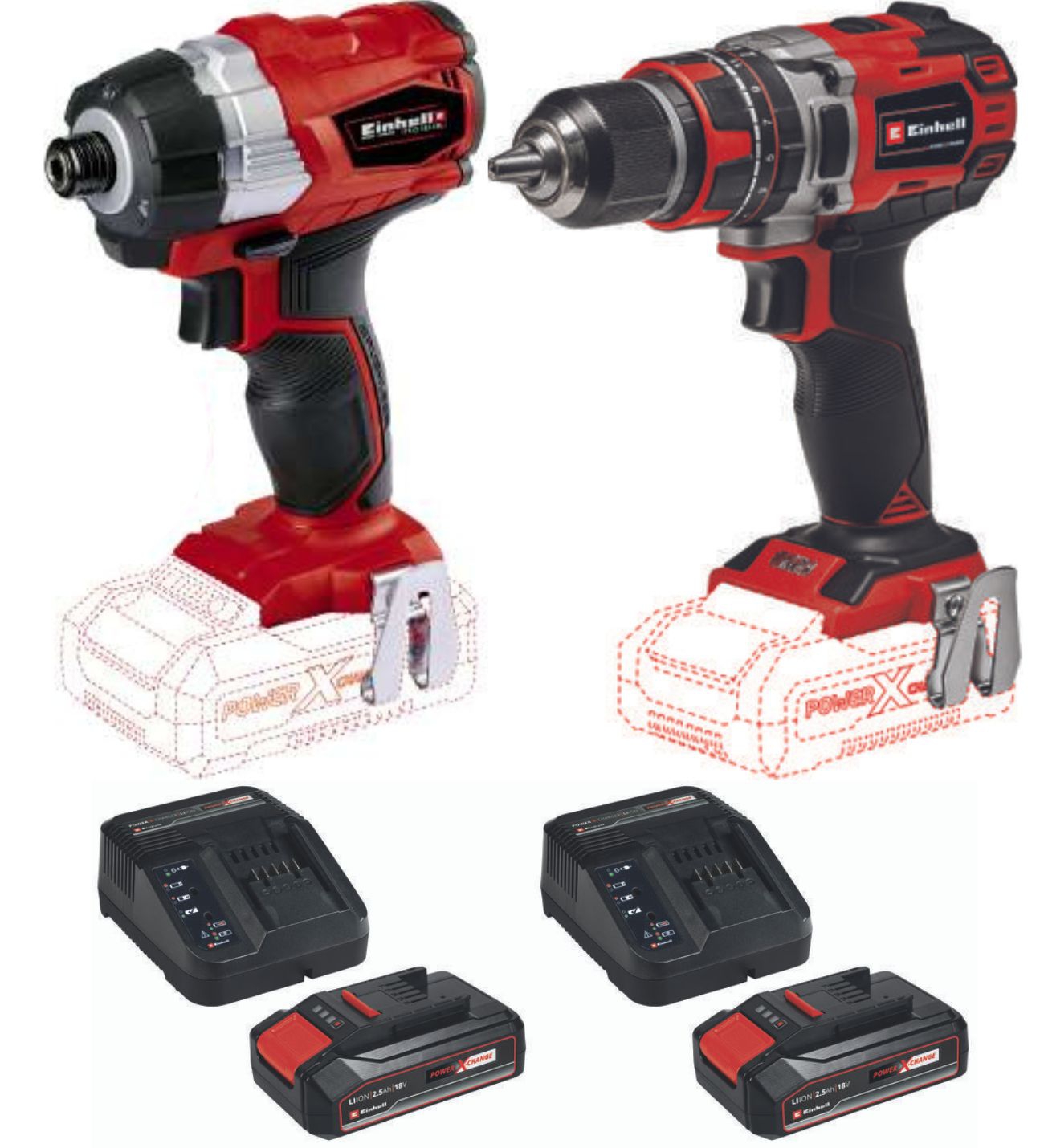 Einhell%20TE-CI%2018%20BL%20Torklu%20Vidalama%20TE-CD%2018/50%20Li-i%20BL%20Matkap%202X2.5ah%20Çift%20Akülü%20Kömürsüz%20Darbeli%20Set