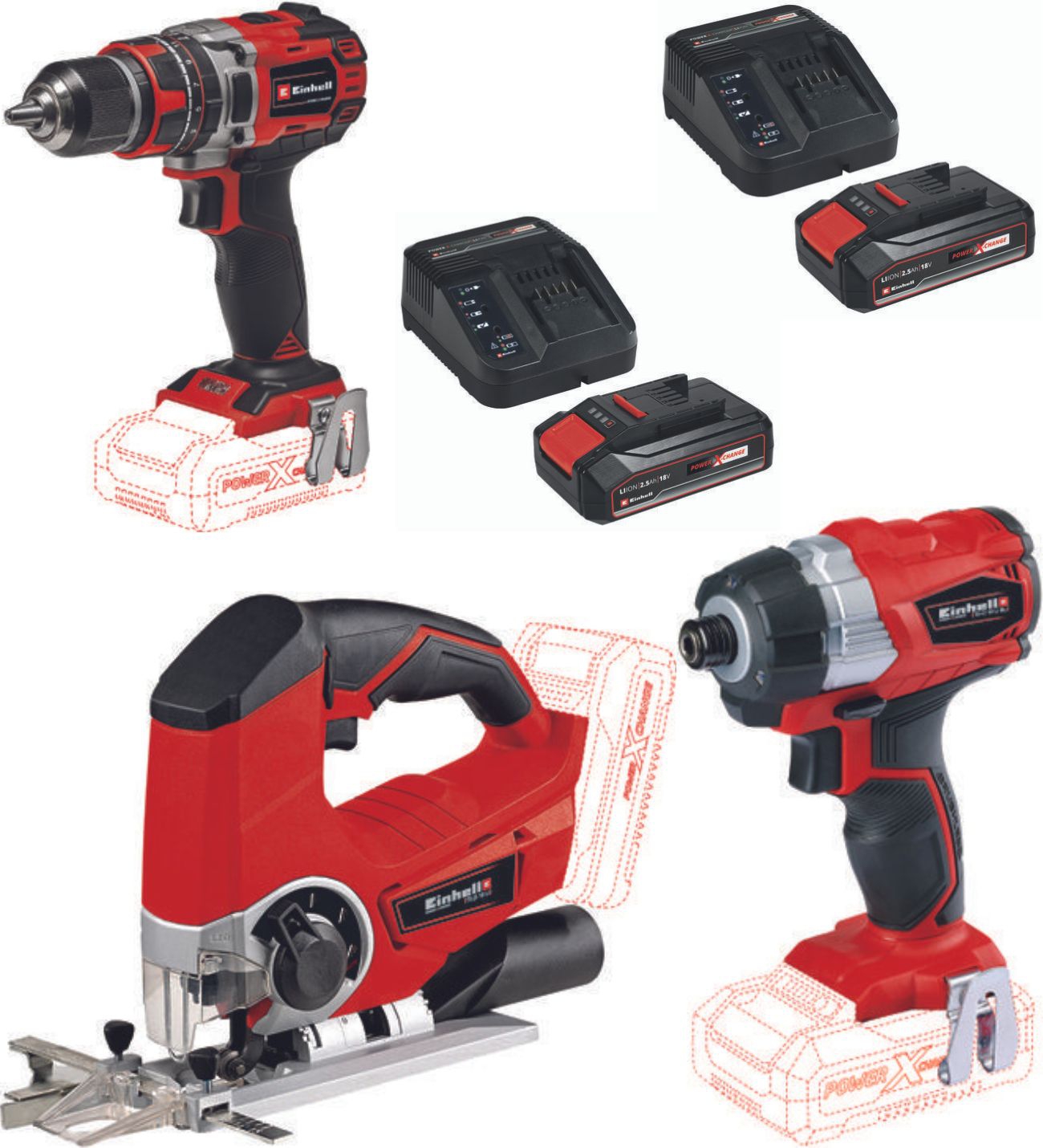 Einhell%20TE-CI%2018%20BL%20Vidalama%20TE-CD%2018/50%20li-i%20BL%20Matkap%20TE-JS%2018%20Dekupaj%202x2.5ah%20Akülü%20Set