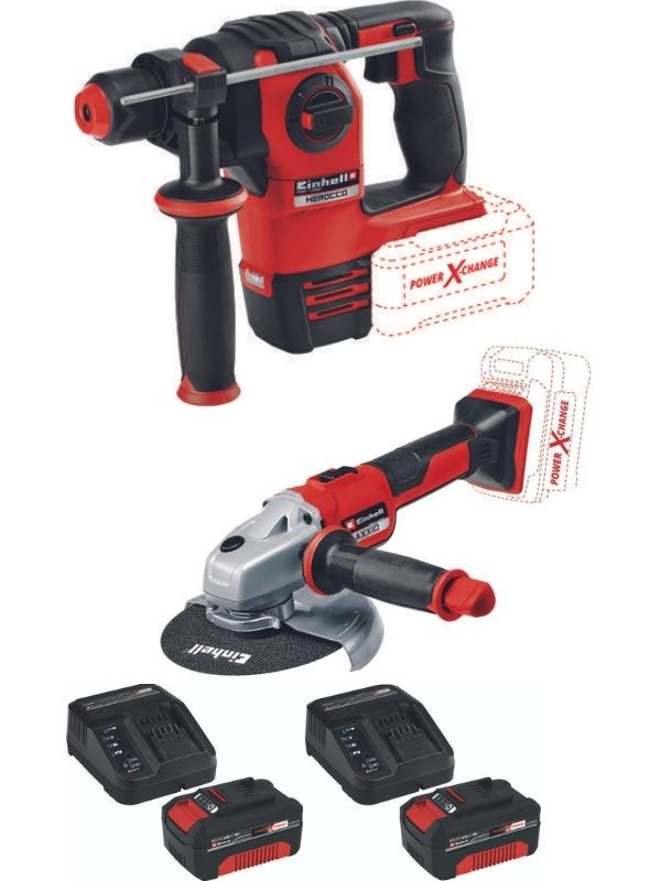 Einhell%20Herocco%2018v%20Kırıcı%20Delici%20Axxio%2018/150%20Avuç%20Taşlama%202x4.0ah%20Kömürsüz%20Set