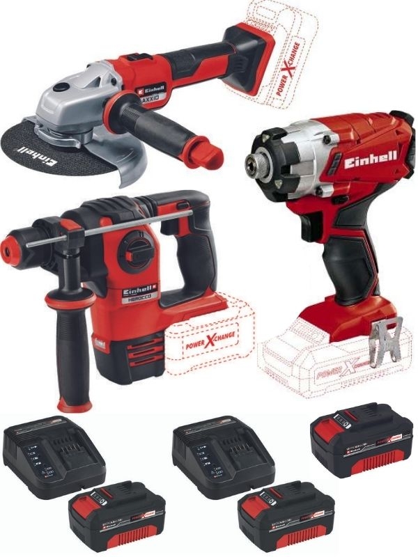 Einhell%20Herocco%2018v%20Kırıcı%20Axxio%2018/150%20Taşlama%20Te-ci%2018/1%20Vidalama%203x4.0ah%20Akülü%20Set