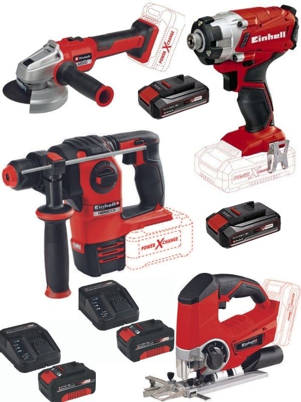 Einhell%20TE-CI%2018/1%20Vidalama%20Herocco%2018%20v%20Kırıcı%20Axxio%2018/115%20Q%20Taşlama%20TE-JS%2018/80%20Dekupaj%202x4.0+2x2.5ah%20Akülü%20Set