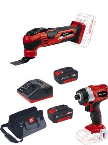 Einhell te-ci 18 li bl Vidalama Varrito Raspalama 2x4.0ah Kömürsüz Akülü Set