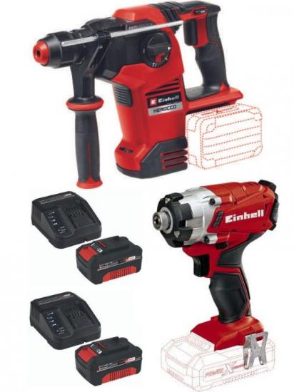 Einhell HEROCCO 36/28 Kömürsüz Çantalı Kırıcı Delici Te-Cı 18/1 Torklu Vidalama 2x4.0ah Akülü Set