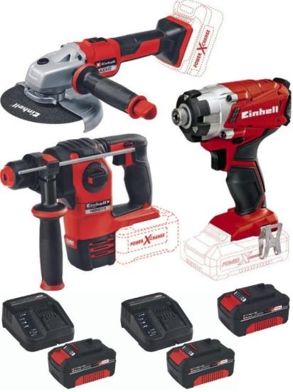 Einhell Herocco 18v Kırıcı Axxio 18/150 Taşlama Te-ci 18/1 Vidalama 3x4.0ah Akülü Set