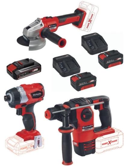 Einhell TE-CI 18 BL Vidalama Axxio 18/125 Q Avuç Taşlama HEROCCO 18V 2x4.0+2.5ah Akülü Set