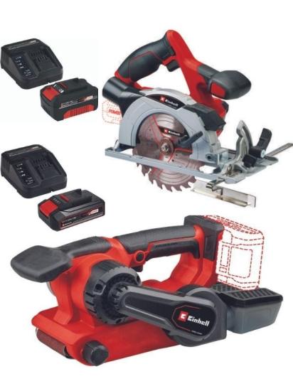 Einhell TE-CS 18/150 Daire Testere TP-BS 18/457 Tank Zımpara 2.5ah+4.0ah Akülü Set