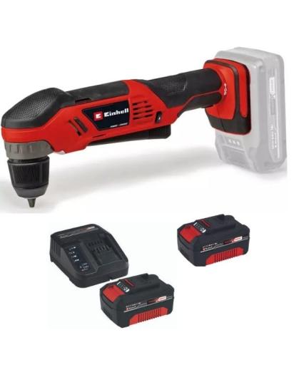 Einhell te-ad 18 li 2x4.0ah akülü açılı dik vidalama makinesi